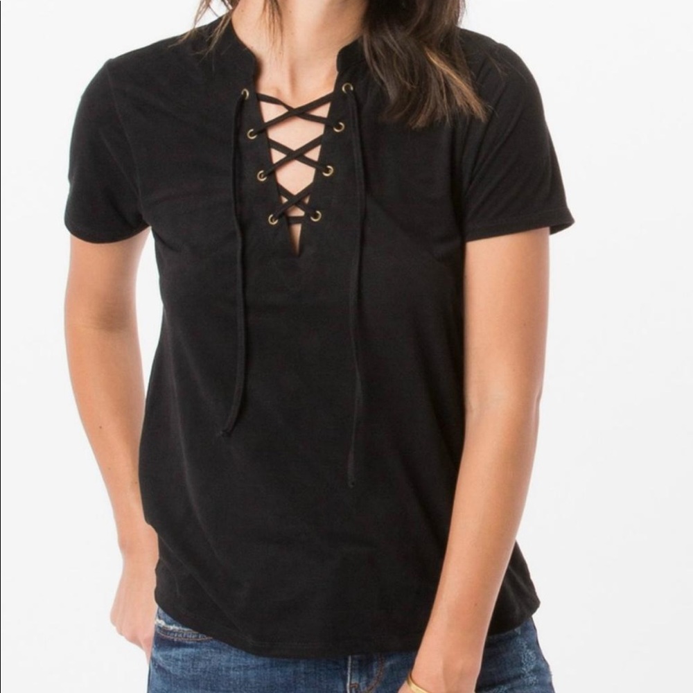 Zsupply black suede shirt